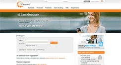 Desktop Screenshot of login.dcalling.de